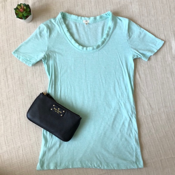 J Crew Frayed Ruffle T Shirt - Picture 2 of 6